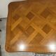 Louis XV style desk, natural wood and marquetry top