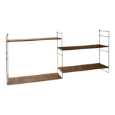 Vintage string wall shelf with 3 supports