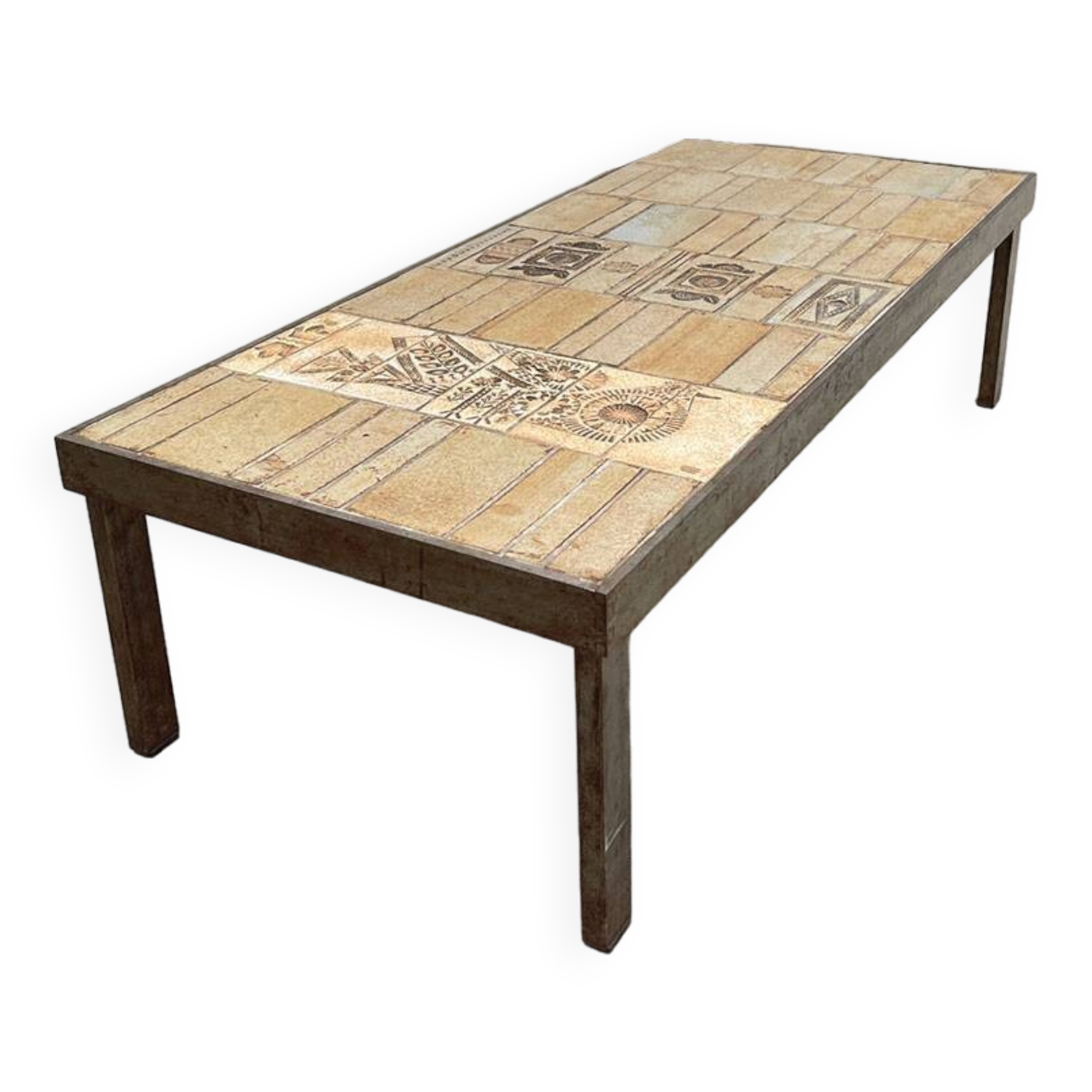 Roger Capron coffee table ocher tones
