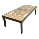 Table basse Roger Capron tons ocres