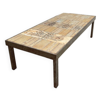 Roger Capron coffee table ocher tones