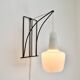Modernist wall light with metal and glass wire