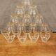 18 verres vintage pied étoile liseré doré