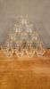 18 vintage glasses with star base and gold edging