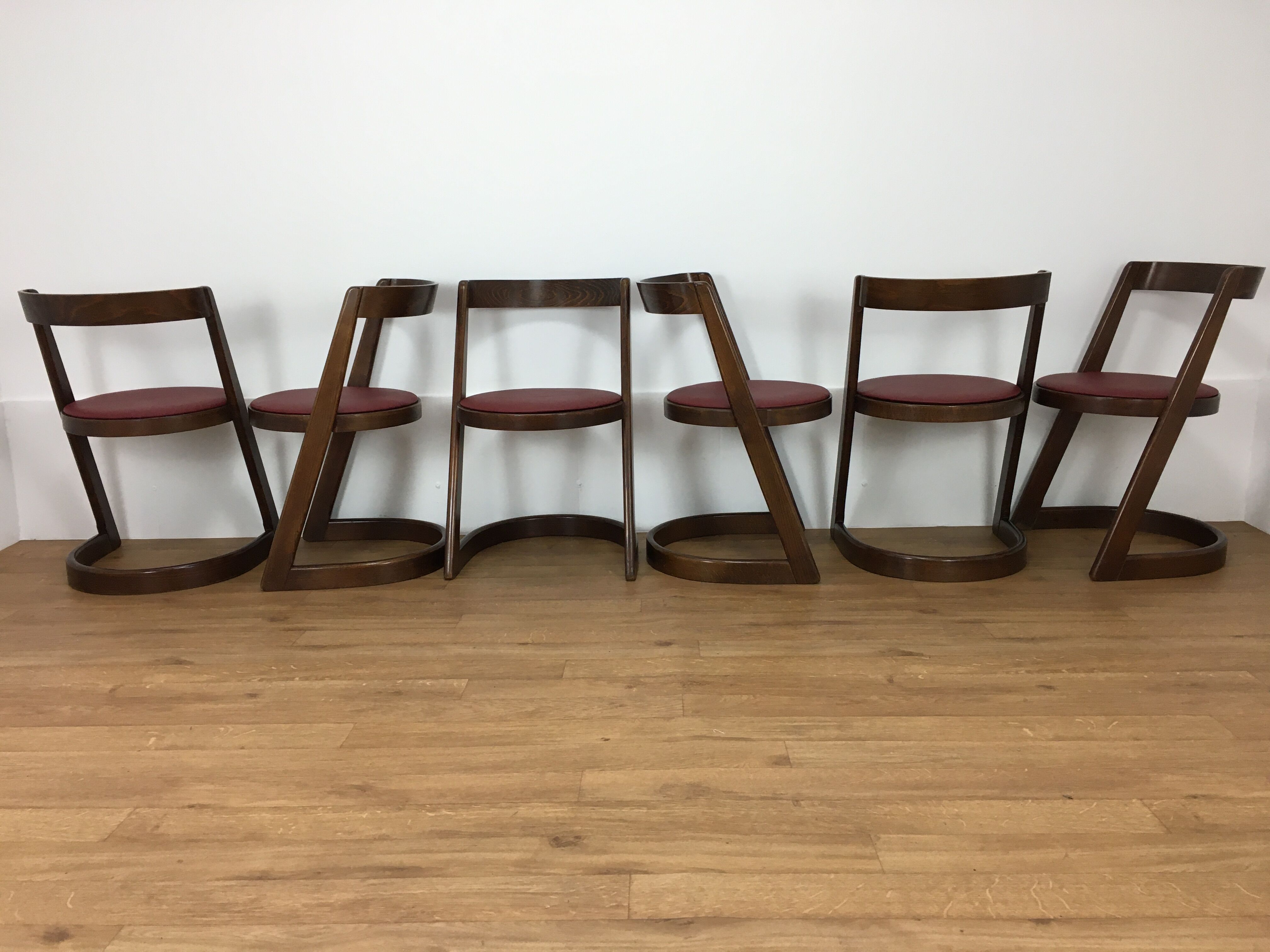 Set of 6 chairs Baumann Halfa design 70's