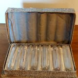 Box 6 crystal knife holders Daum 1960
