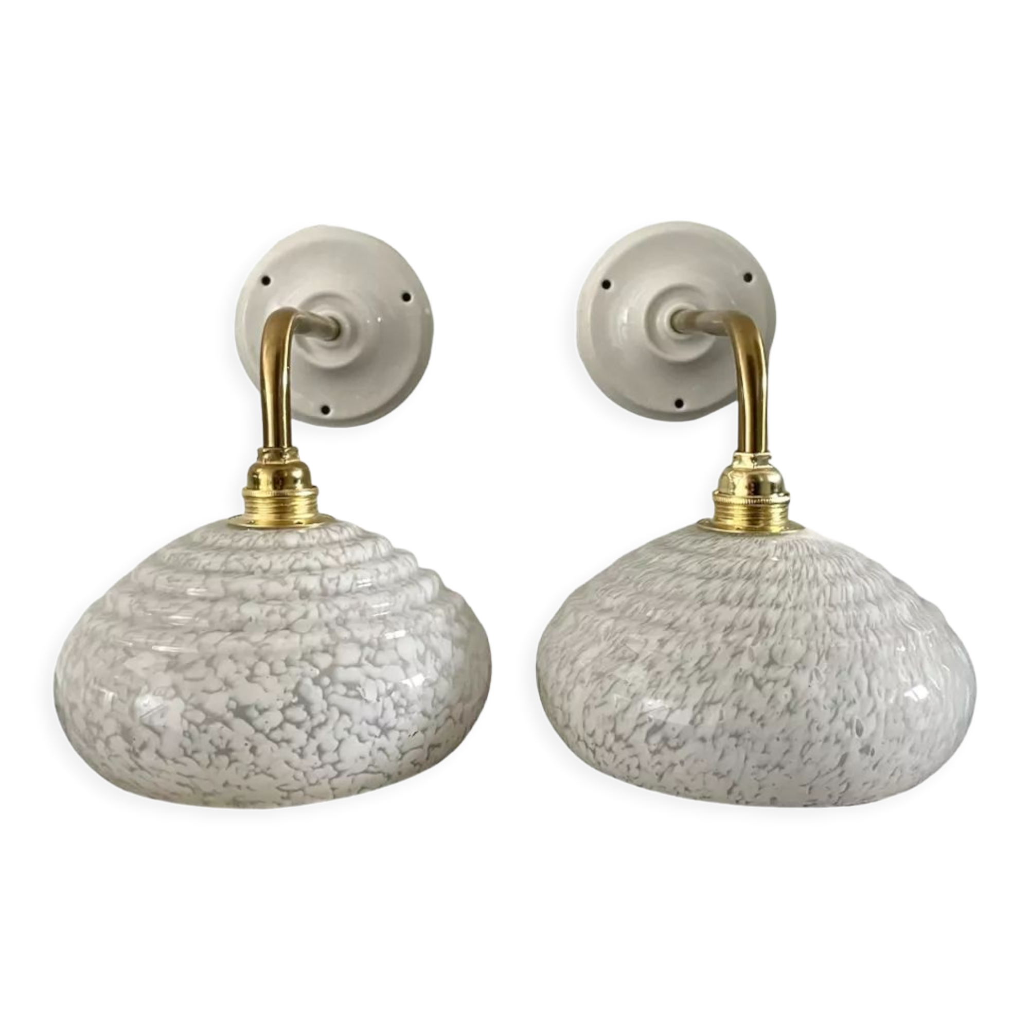 Pair of white vintage sconces