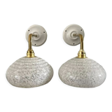 Pair of white vintage sconces