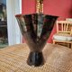 Vase vintage noir et rouge - 4 lobes