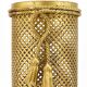 Hollywood Regency umbrella stand in gold metal with cord and tassels, Li Puma Firenze, 1950.