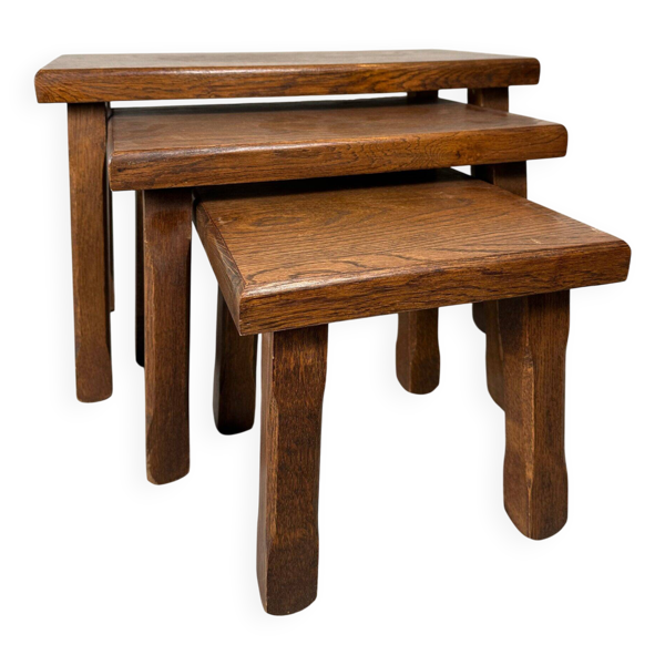 3 tables gigognes brutalistes — Beyit