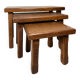 3x brutalist nesting tables