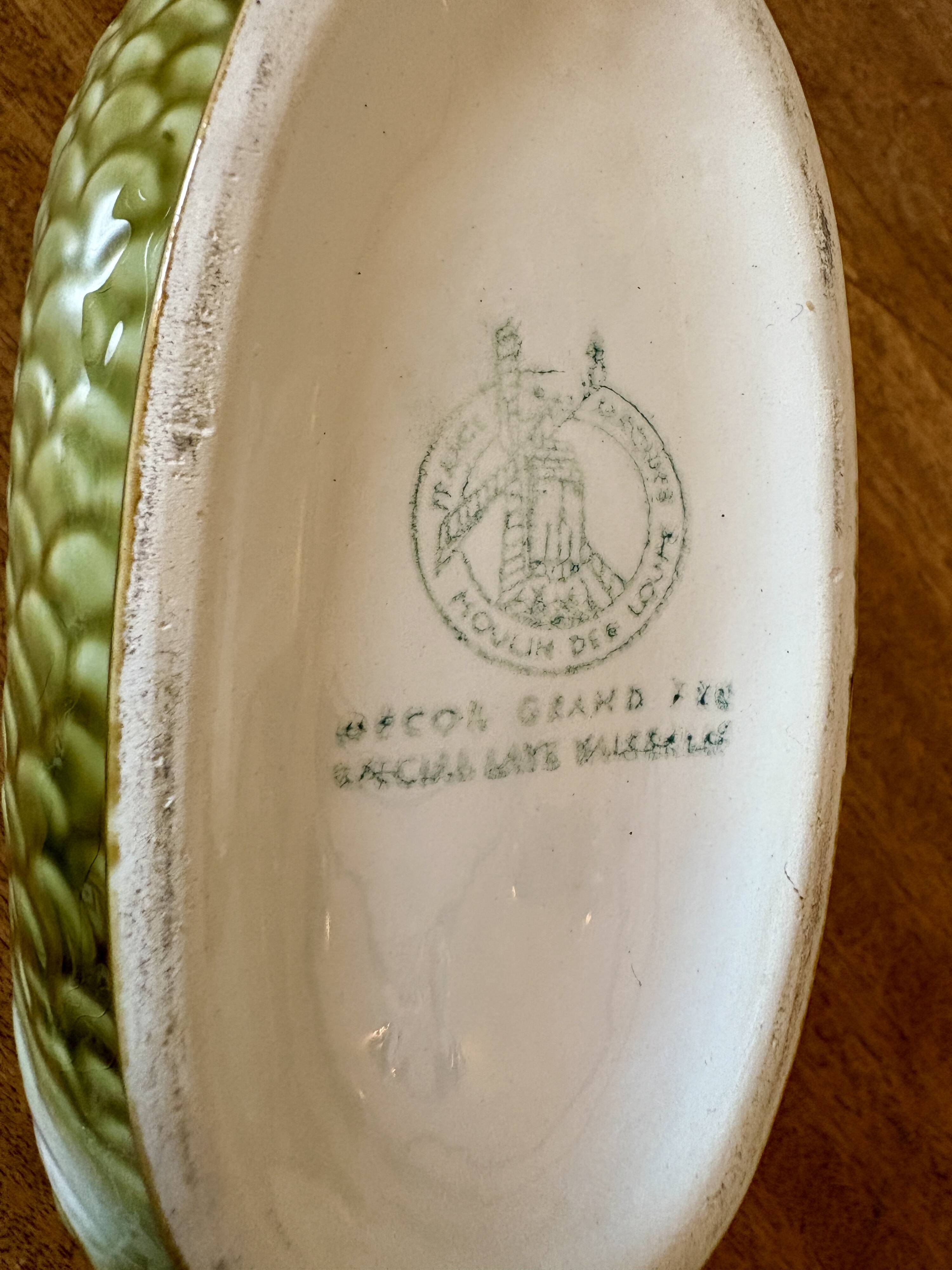 Vintage fish-shaped sauce boat Moulin des Loups
