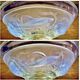 Art Deco lamp 1930 wrought iron opalescent glass fish Ezan