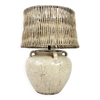Lampe à vase en céramique XXL années 1970