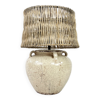 XXL Ceramic Vase Lamp, 1970s