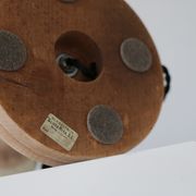 Marble and wood lamp base 400mm (without shade)