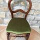 Chaise Louis Philippe en velours vert