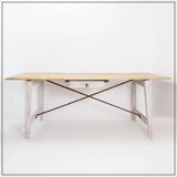 Large solid wood farmhouse table