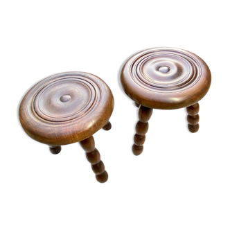 Set of 2 tripod stools