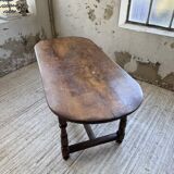 19th century oval solid oak table