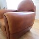 Tawny vintage leather club chair
