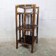 Small rattan and wood shelf