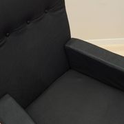 Fauteuil de bureau en cuir, design danois, années 1970, production : Danemark