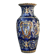 Antique baluster vase in Gien earthenware with blue Renaissance decoration - H: 26 cm