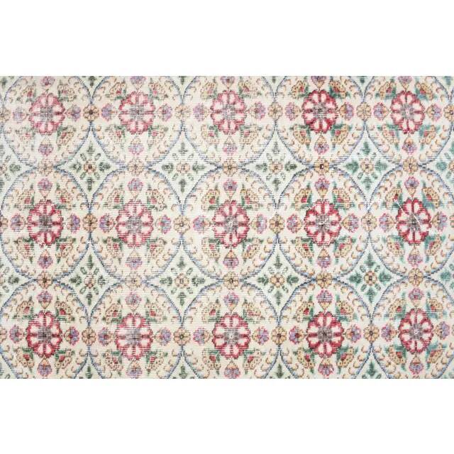 1970s Turkish Oushak Handmade Wool Cotton Beige Area Rug 101x191