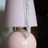 Pink ceramic ball lamp