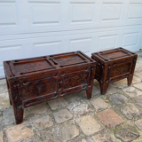 Set of Moroccan cedar wood chests