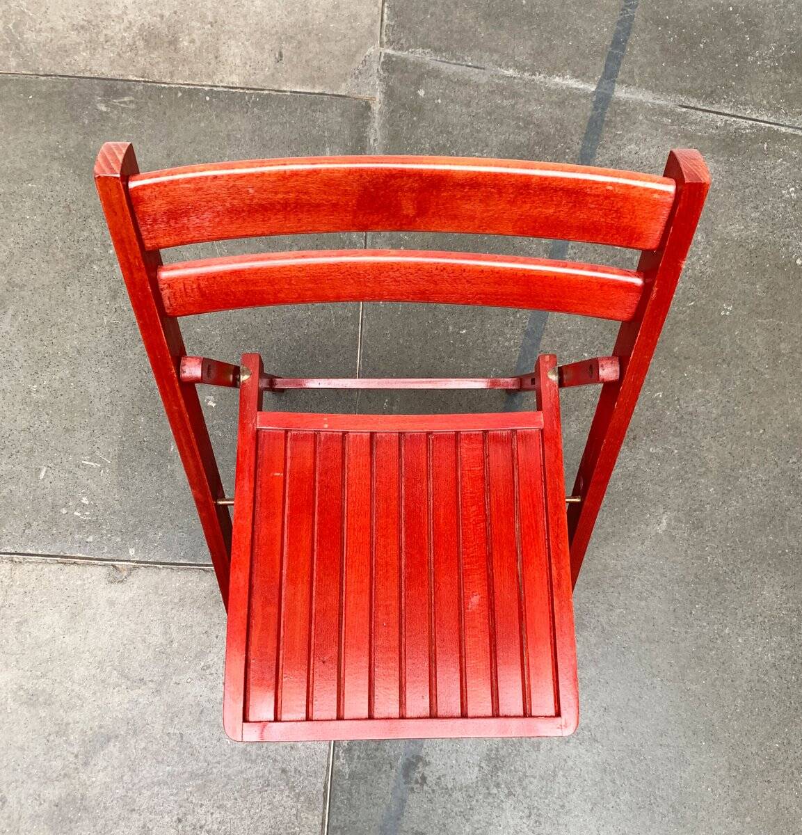 Mid-century wooden folding chair, 1960s, set of 4