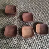Series of 6 wooden ramekins