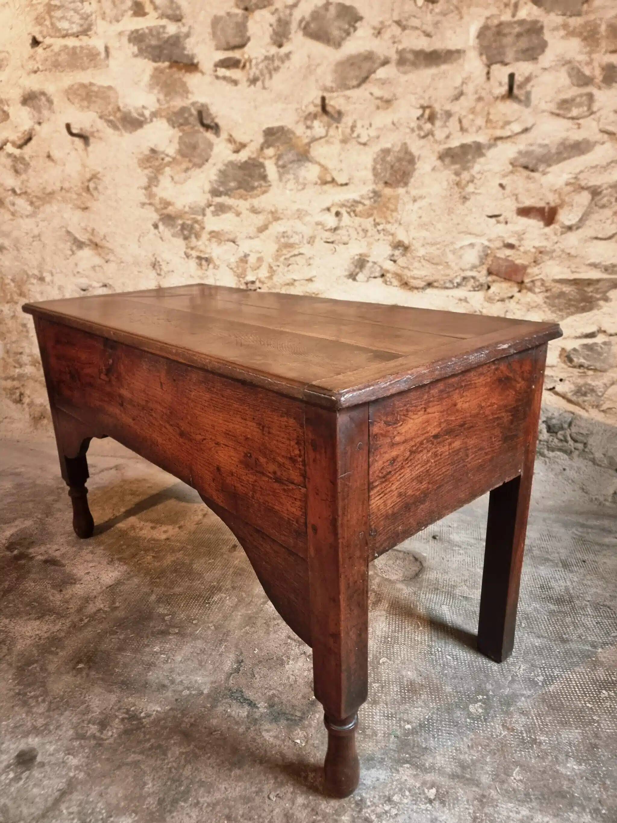 Antique French kneading table, 19th century