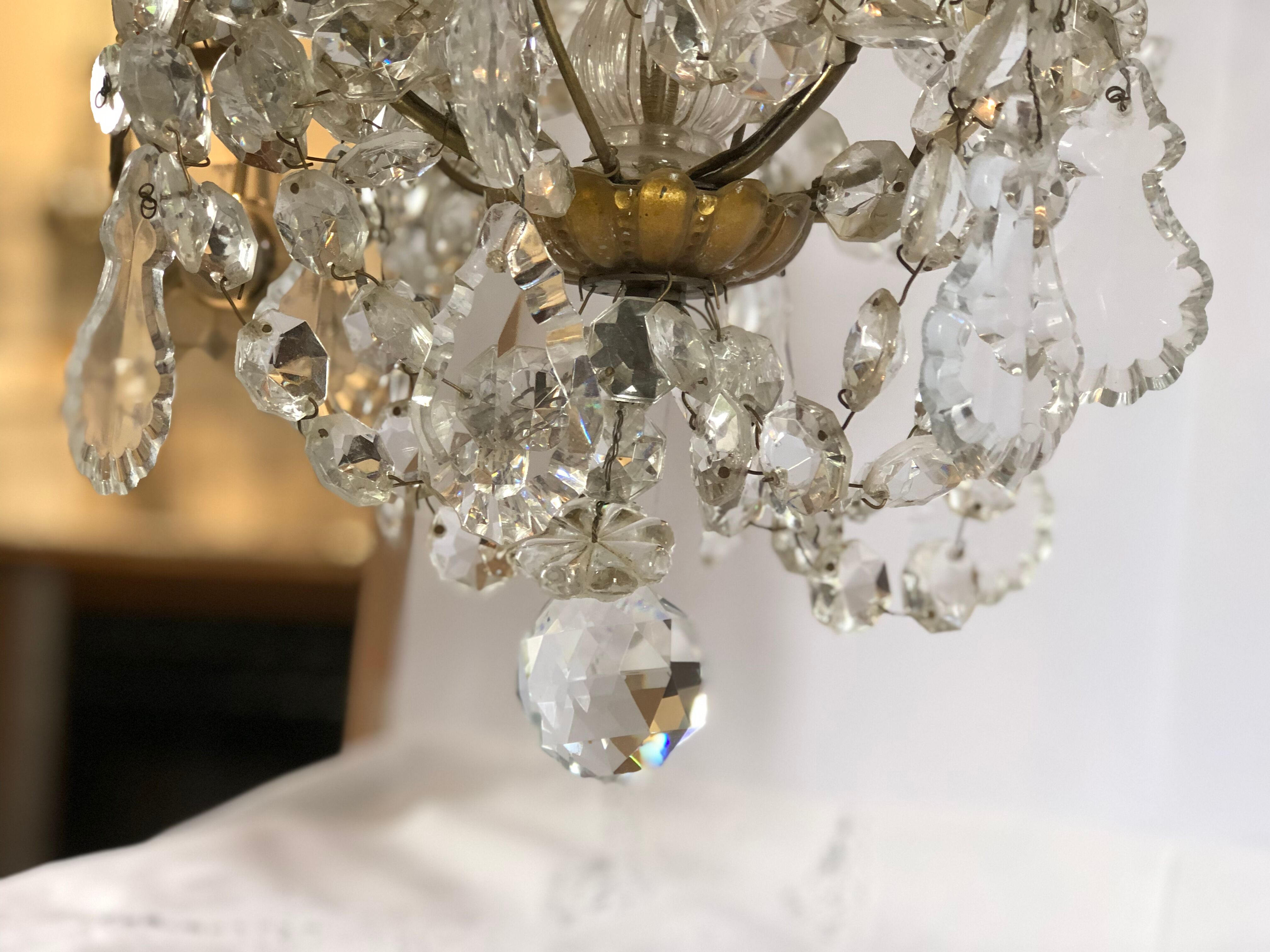 Antique chandelier with tassels