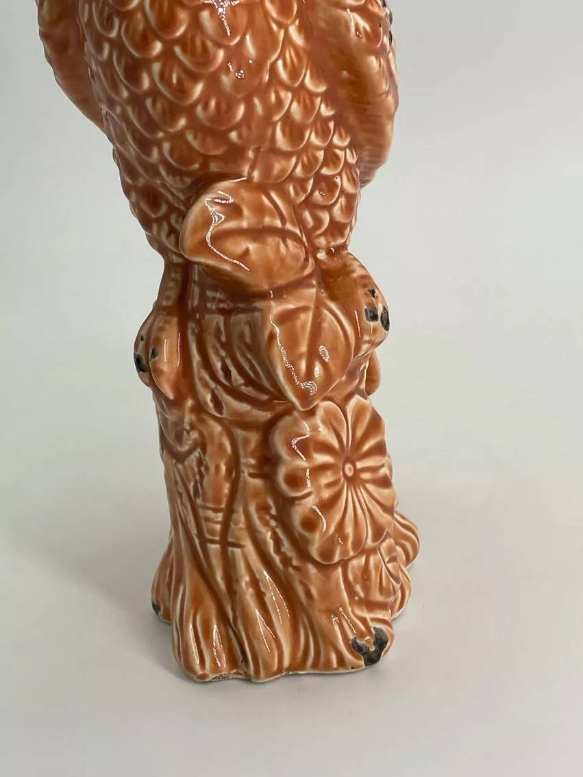 Vintage Ceramic Parrot Sculpture