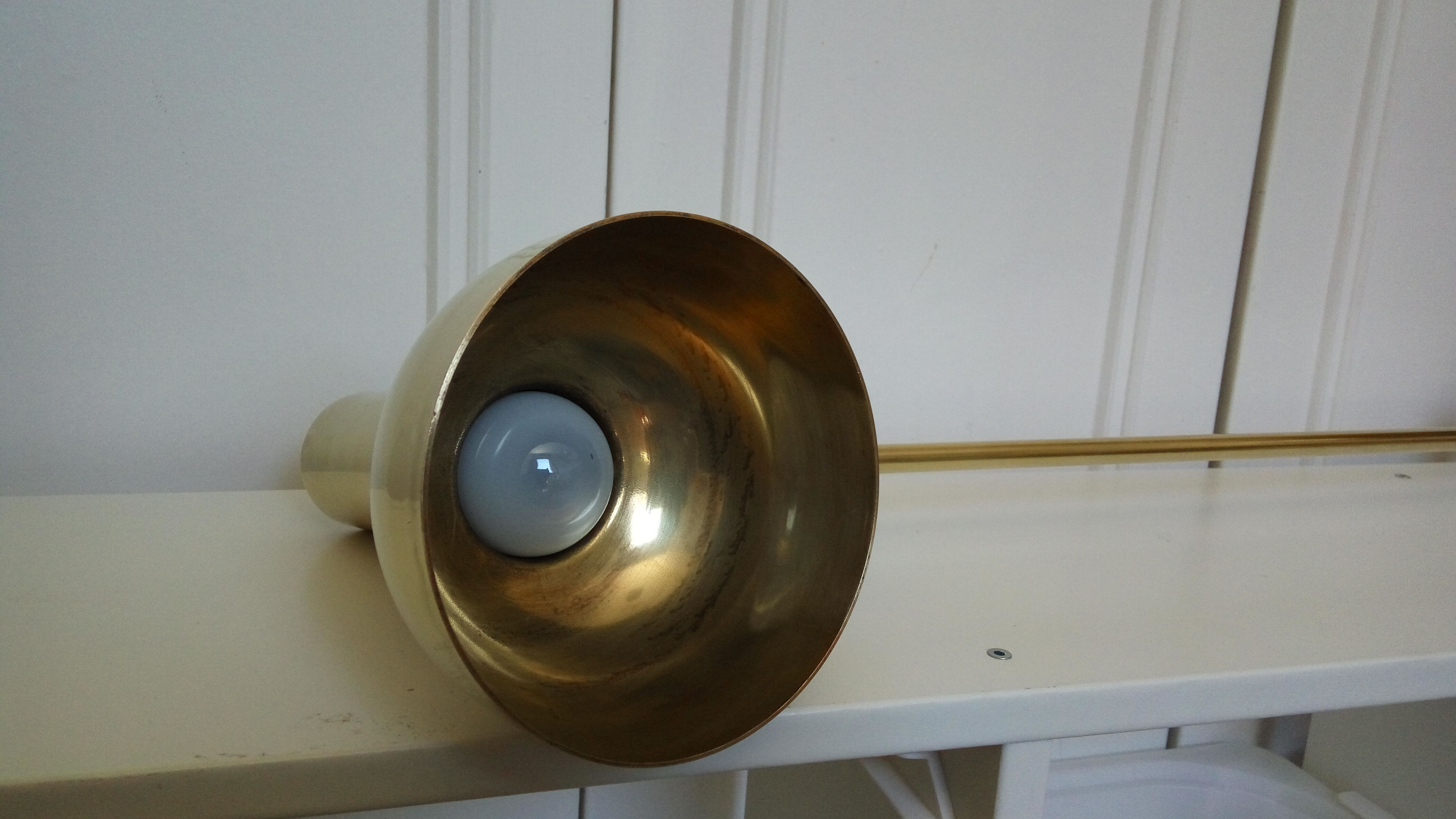 Wall light  vintage brass lamp