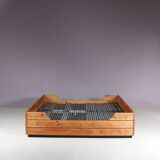 1970s pine wooden bed from Finland