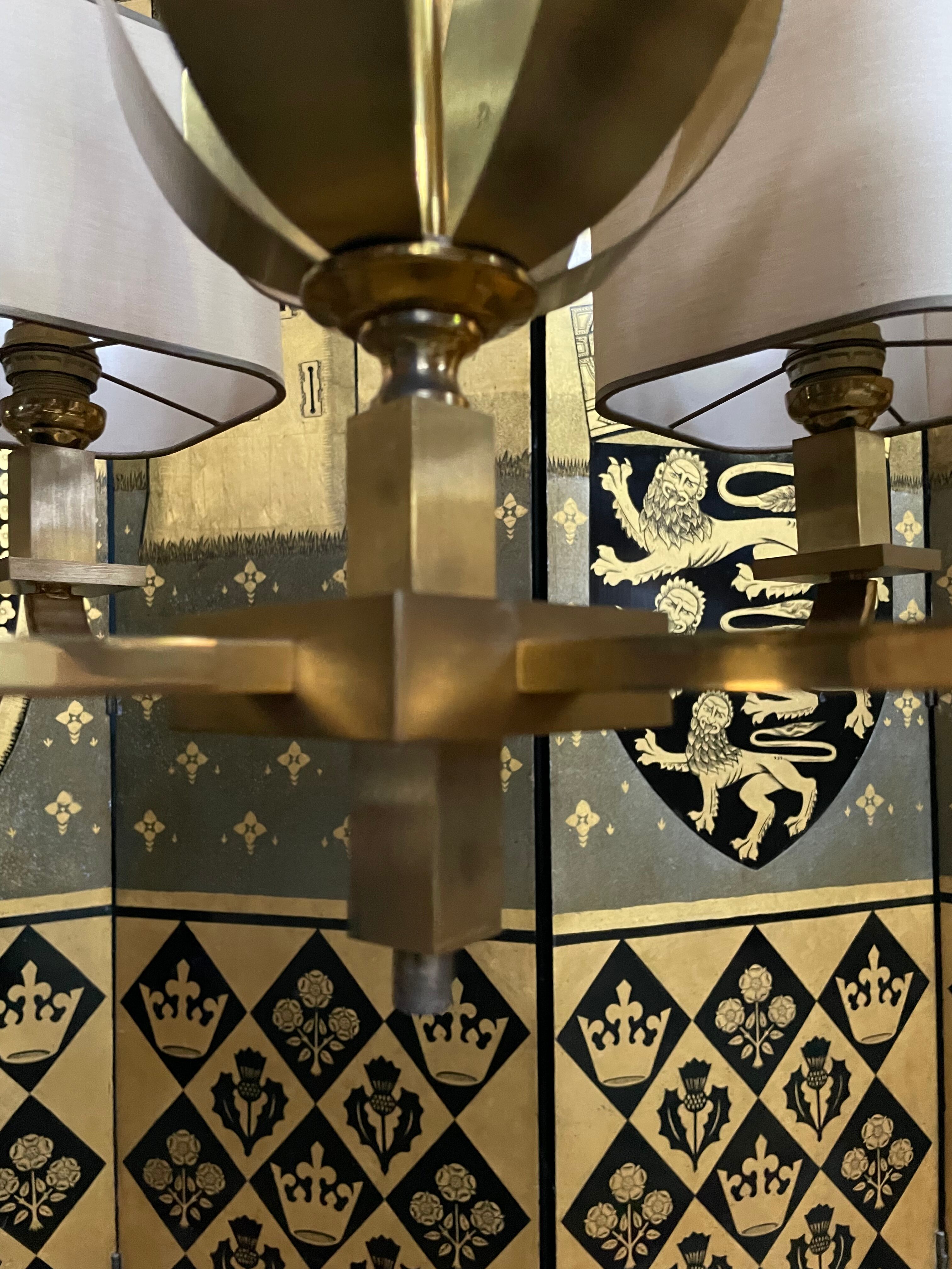 Brass chandelier 1970