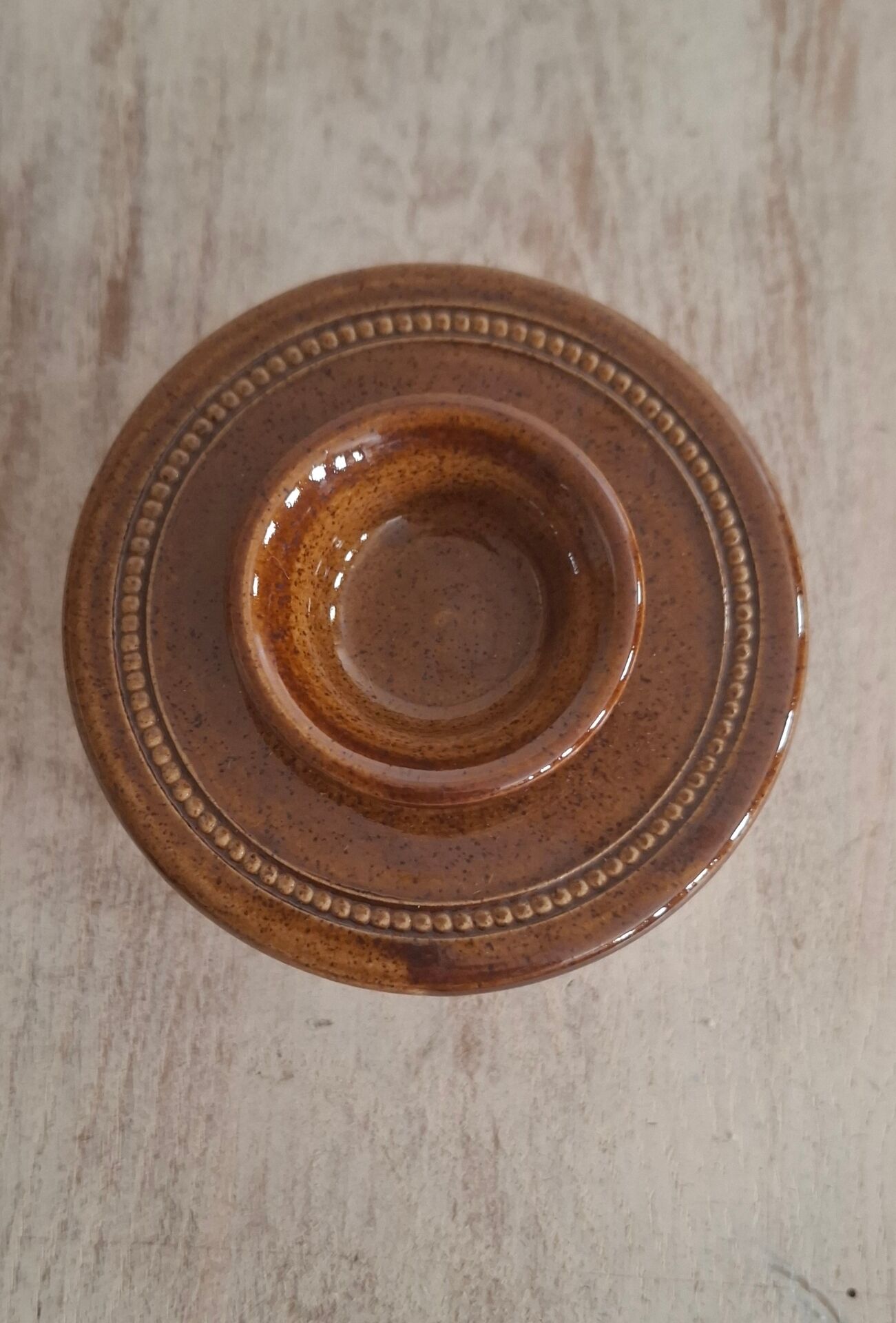 Water butter dish in stoneware