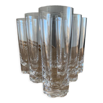 Lot 6 crystal glasses sevres france