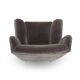 Set of grey velvet armchairs, 1950s.
