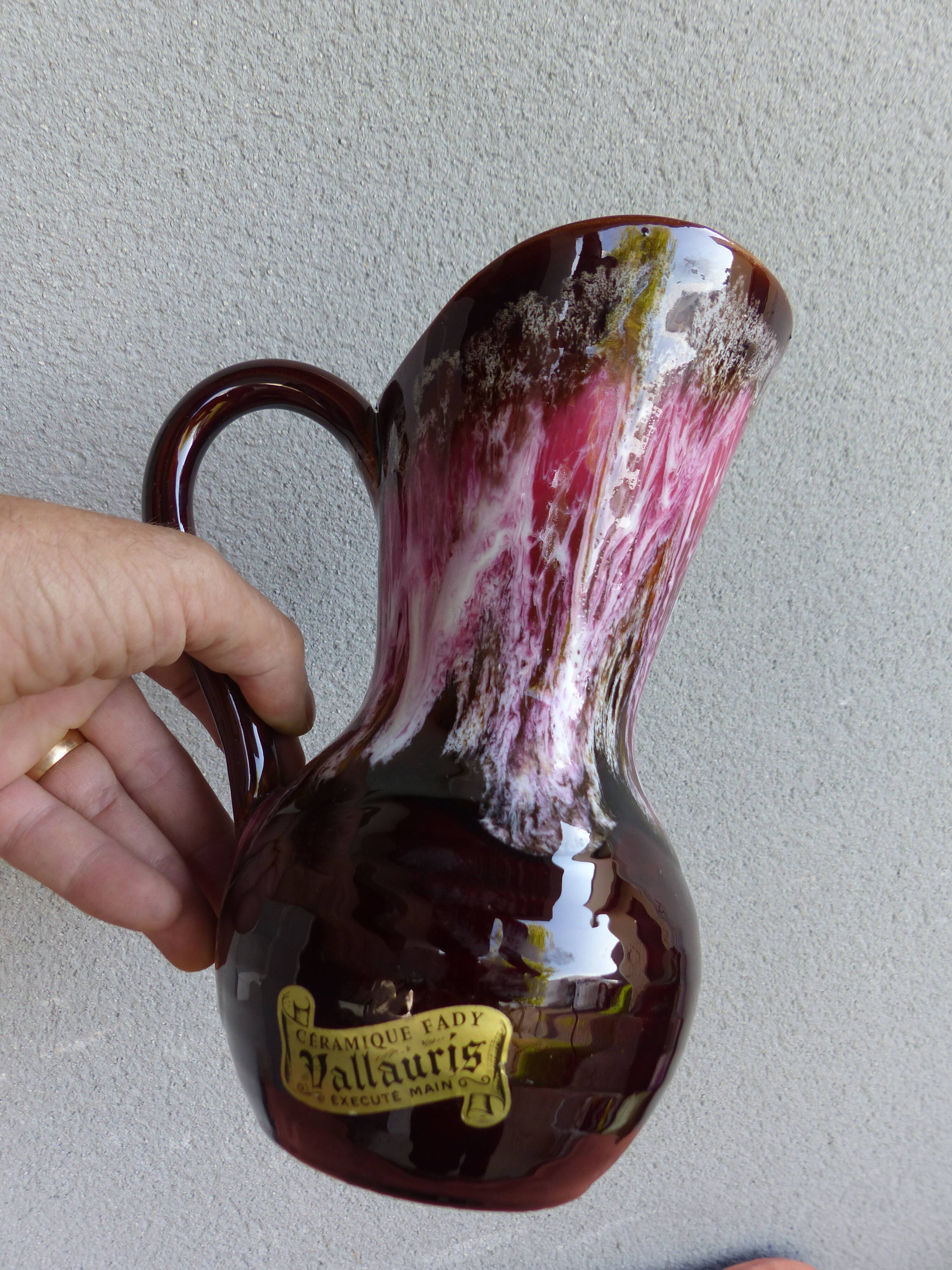 Vallauris ceramic pitcher