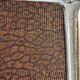 Vintage 1940s triptych barber mirror with bevelled chrome and snake imitation - 31 x