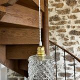 Modern vintage glass globe pendant light