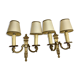 Pair of gold bronze wall light Louis XVI style