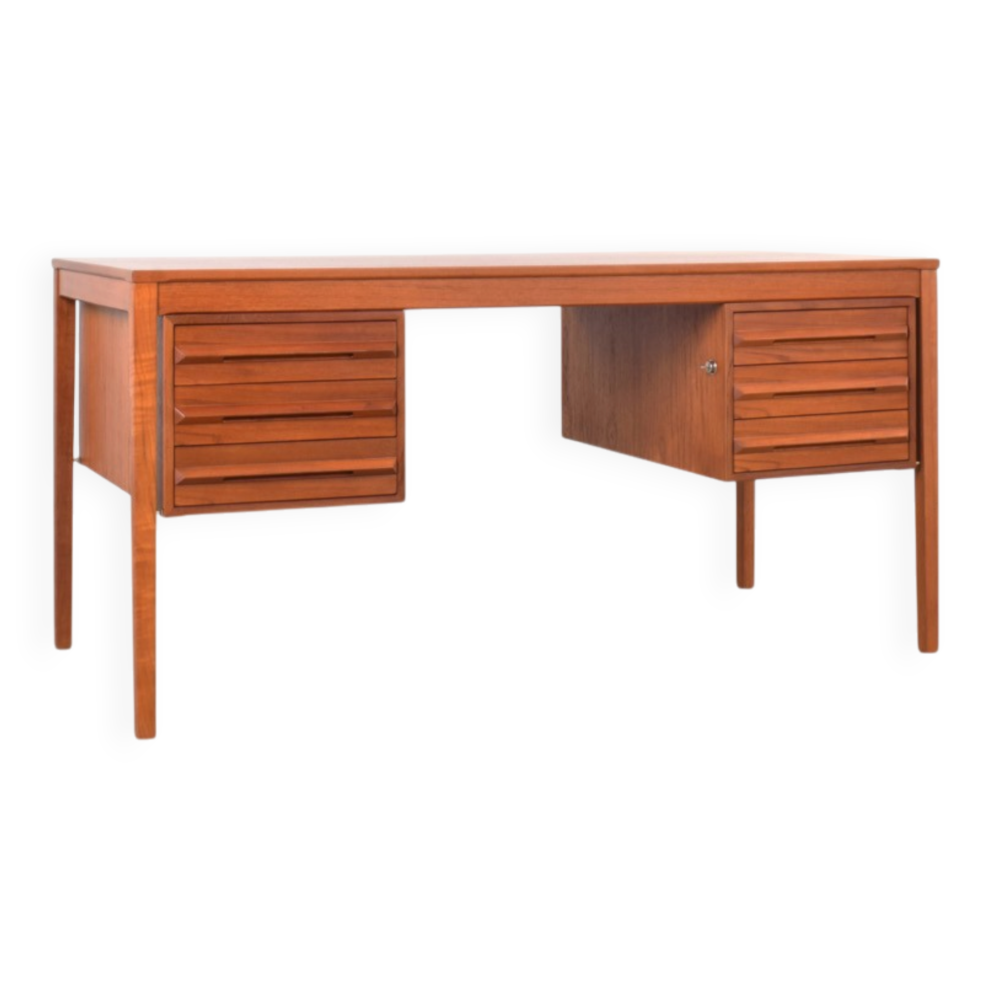 Mid-Century Teak Executive Desk by Torbjørn Afdal for Bruksbo, 1960s.