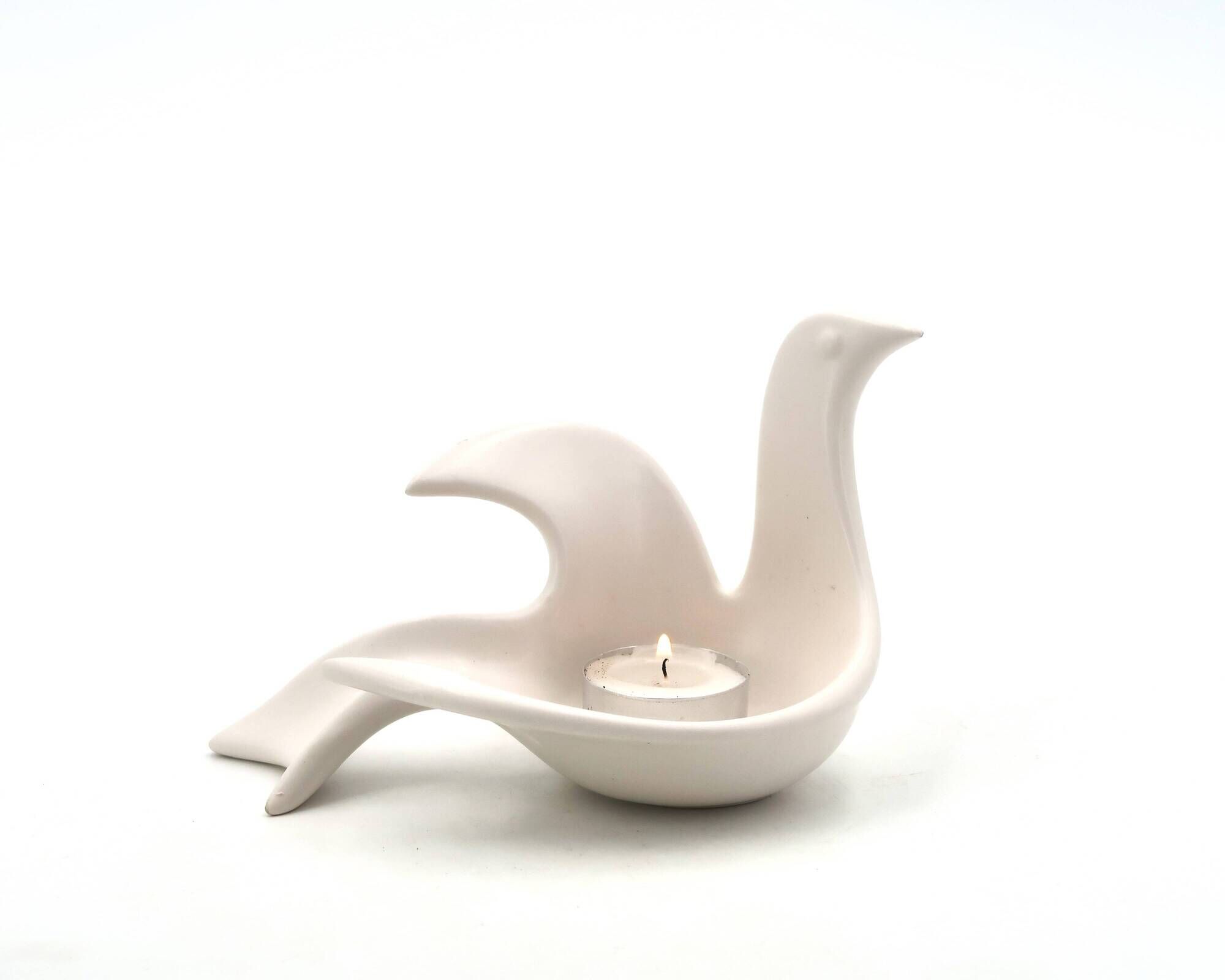 Ceramic peace dove candlestick by Jonathan Adler