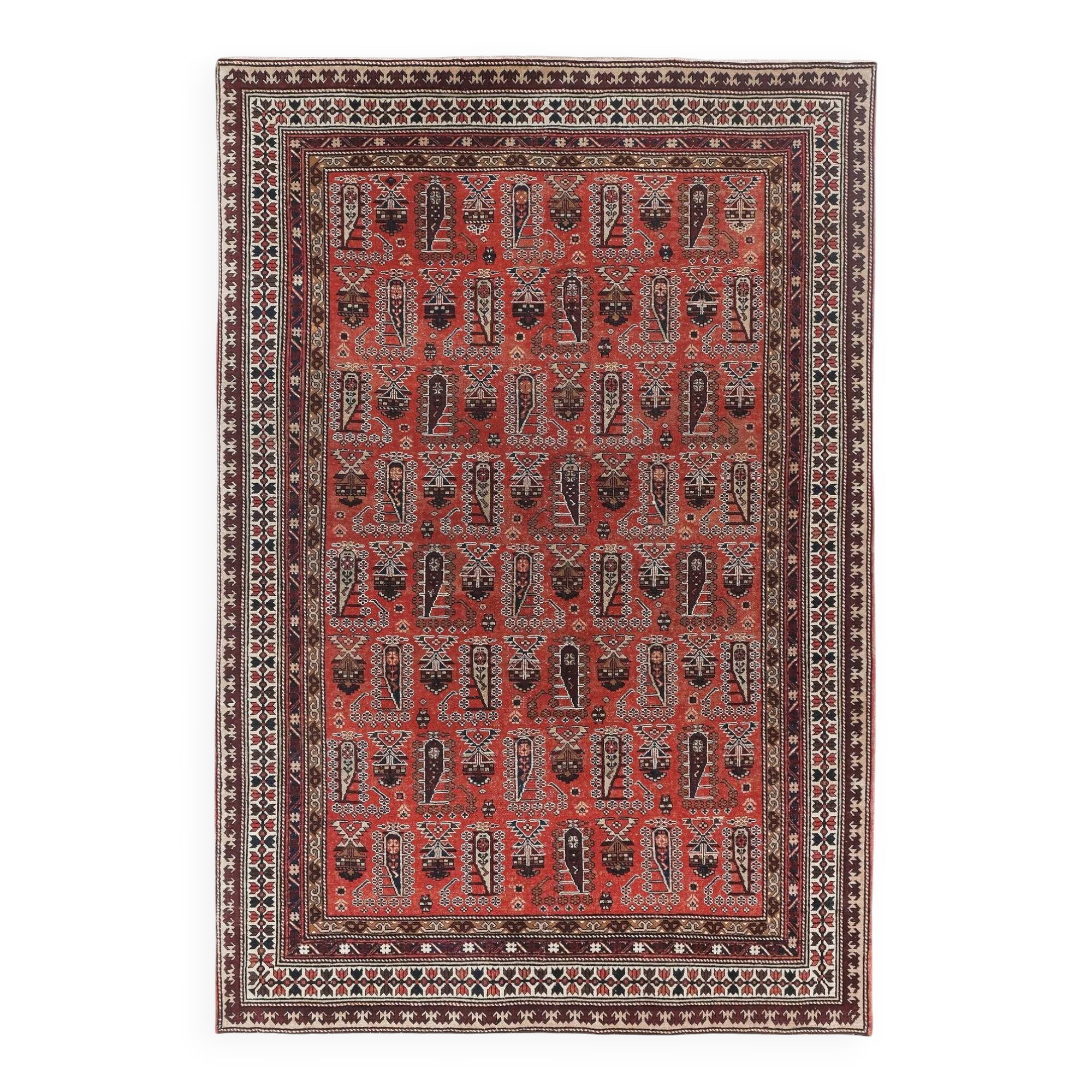 Vintage Turkish handmade rug 140x206 cm